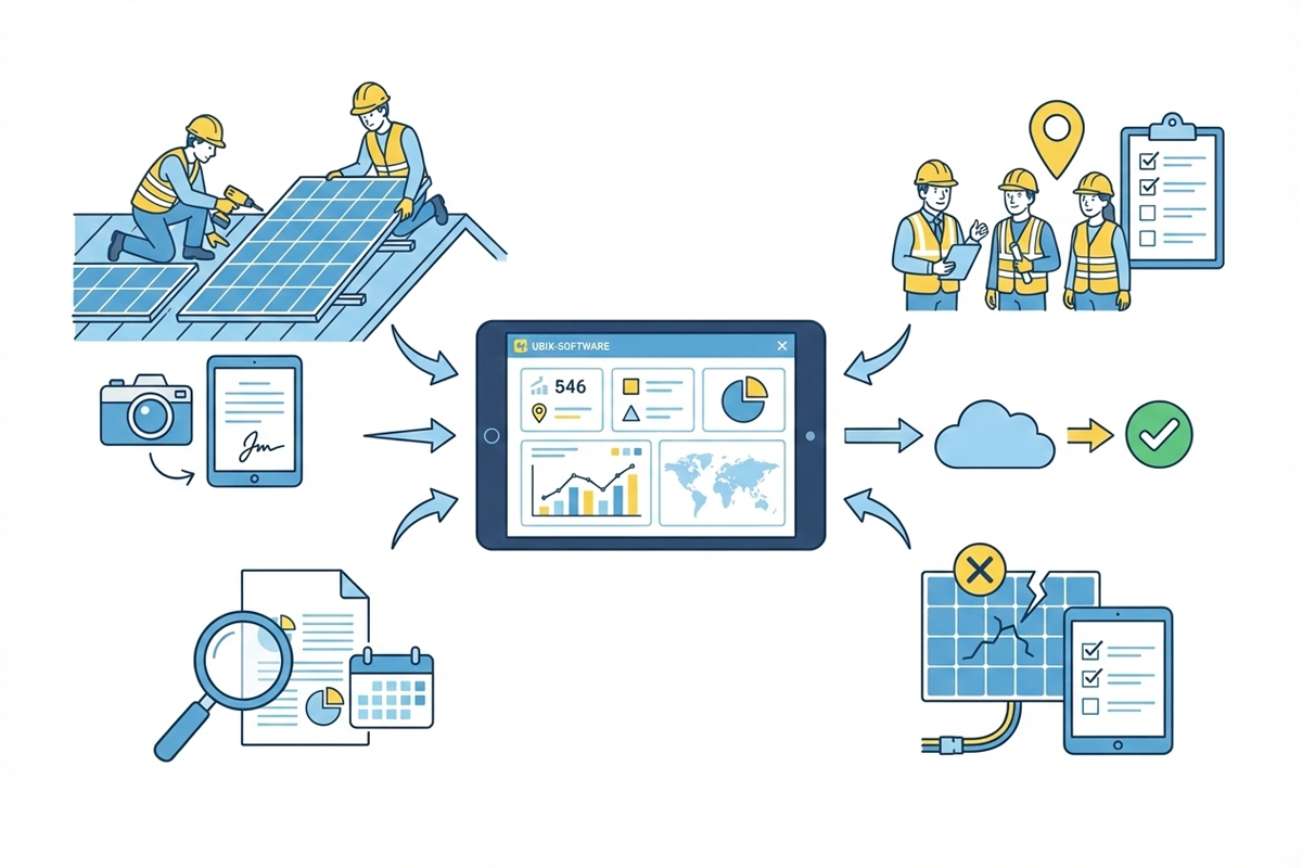 Logiciel de suivi de chantier photovoltaïque