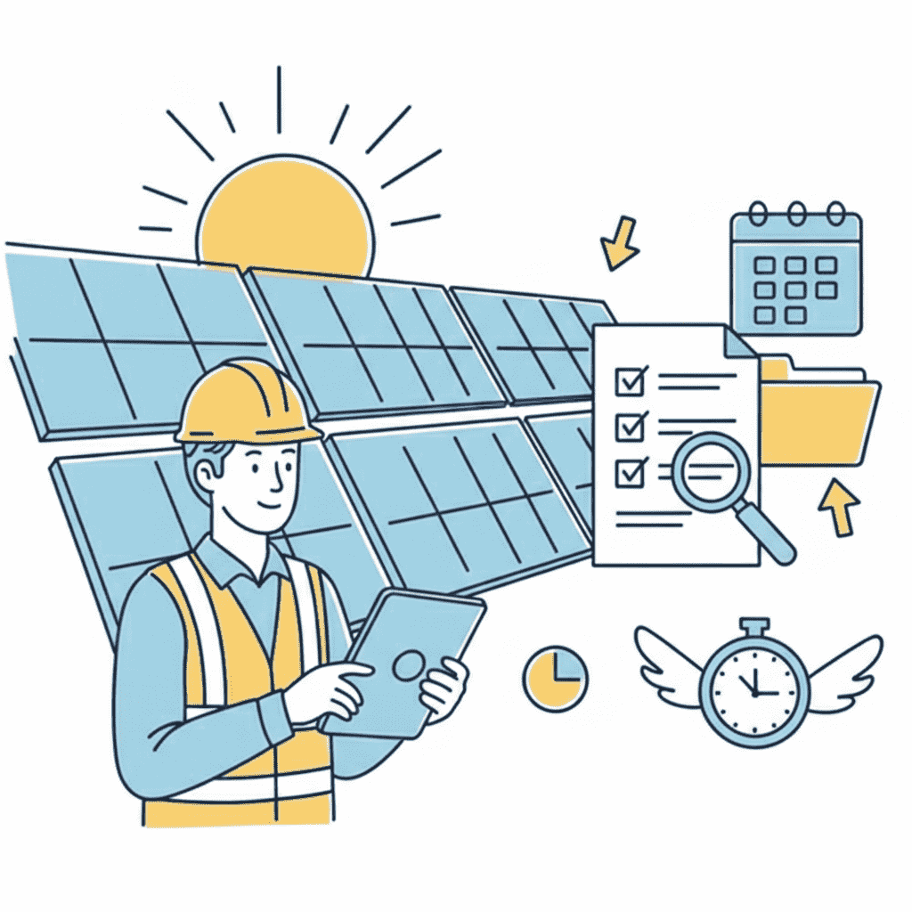 Logiciel de suivi de chantier photovoltaïque
